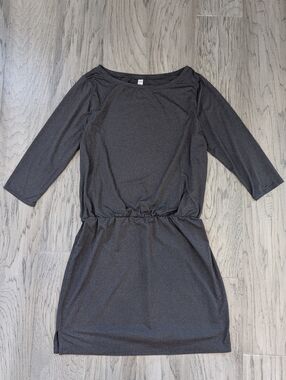 Lolë Half Sleeve Swoop Neck Dress